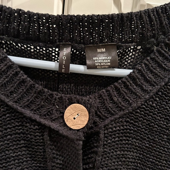 Etoile Ladies Black A-Line Cardigan Size Medium NWT - Picture 2 of 4